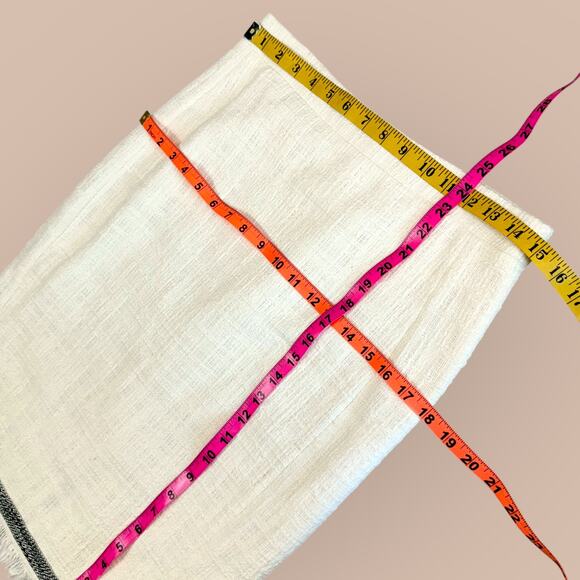 J. Crew Ivory Two Piece Suit Set Moto Jacket Skirt Women Size 2/4 Tweed Fringed - Picture 13 of 14